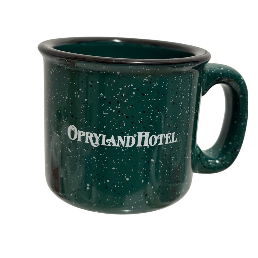 Opryland Hotel Nashville Green Speckled Campfire Coffee Mug M Ware Ceramic‎ Cup